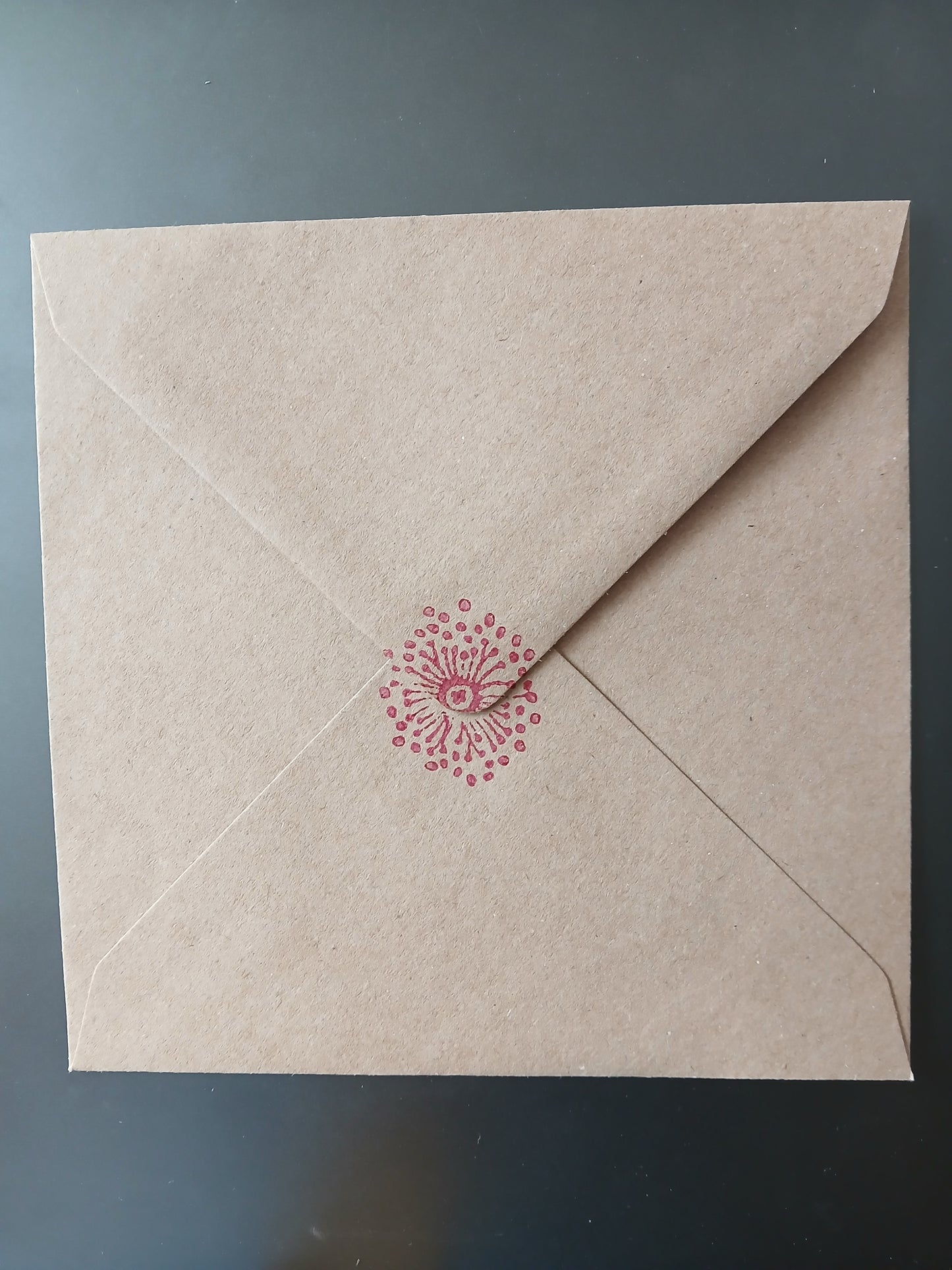 Dog Roses in Pink & Raspberry on brown card