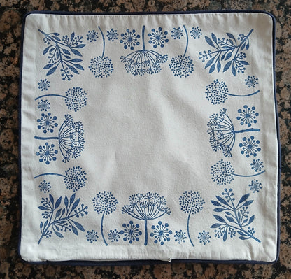 Seeds in Navy Blue cushion cover