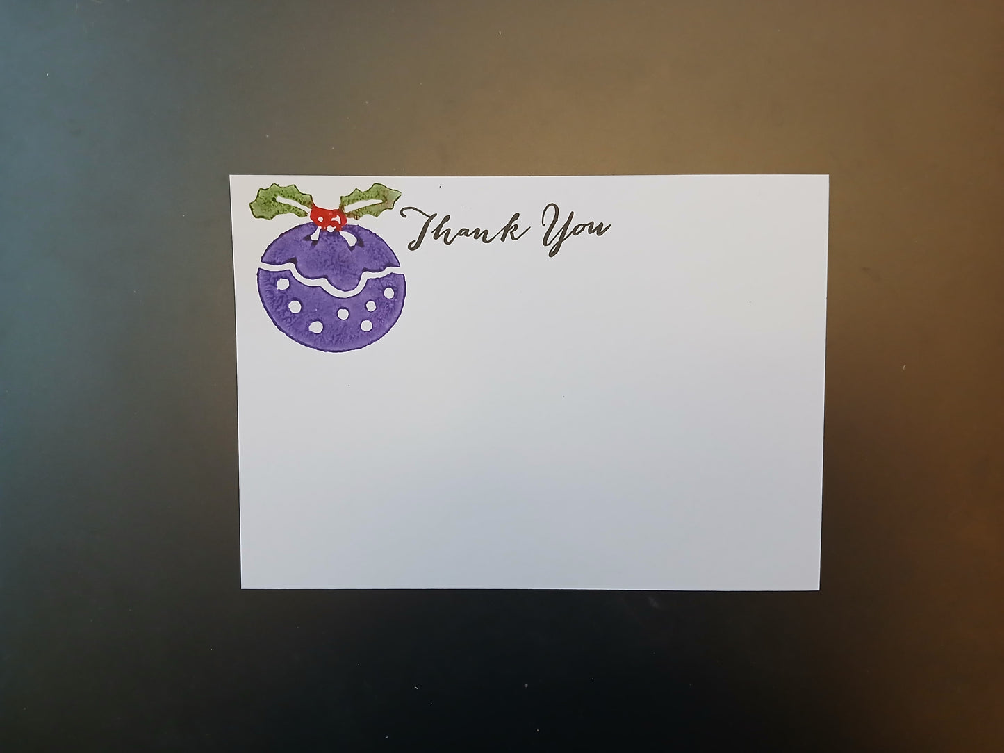 Christmas Pudding 'Thank You' notelet