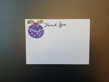Christmas Pudding 'Thank You' notelet