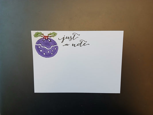 Christmas Pudding 'Just a Note' notelet