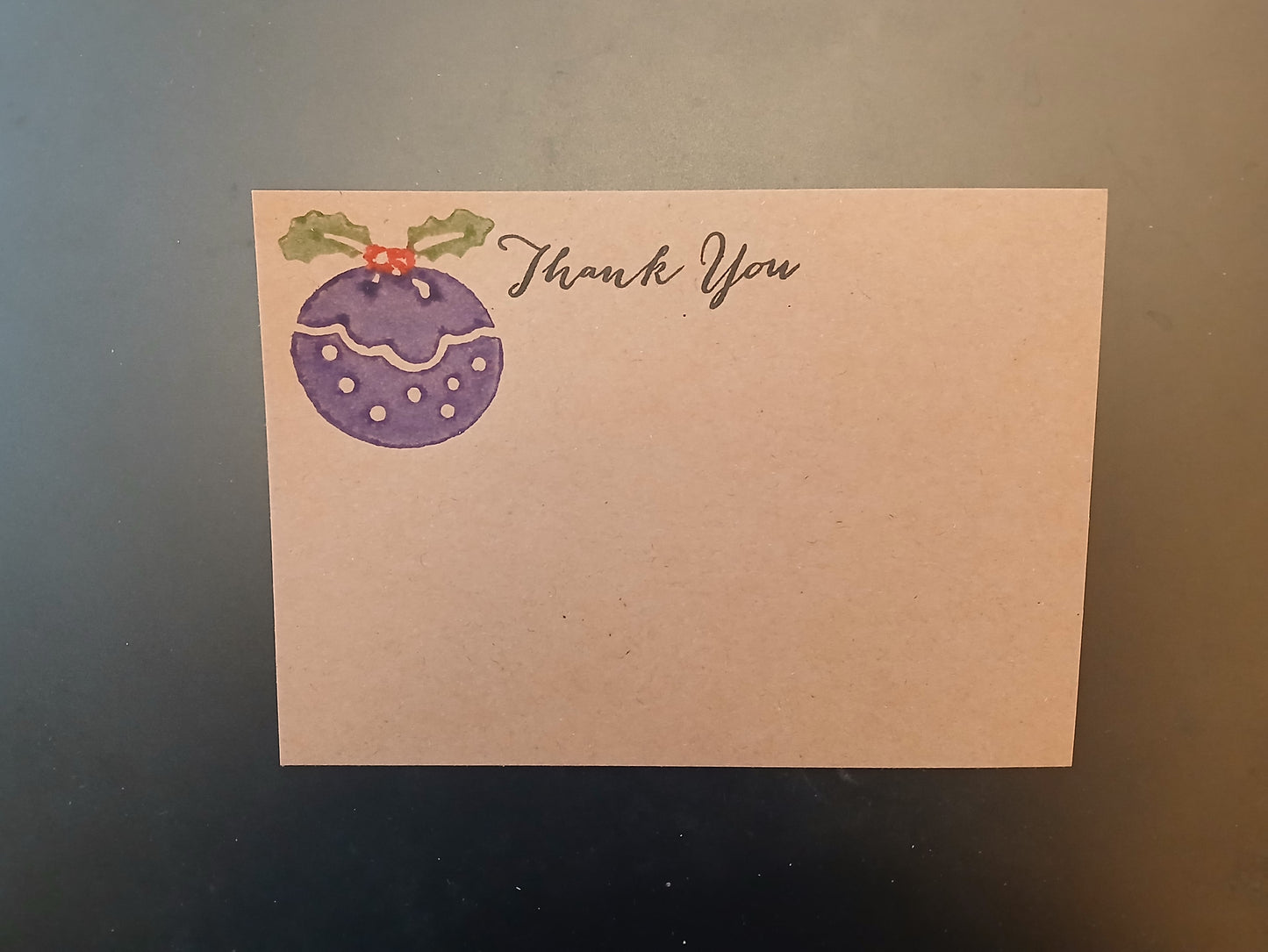 Christmas Pudding 'Thank You' notelet