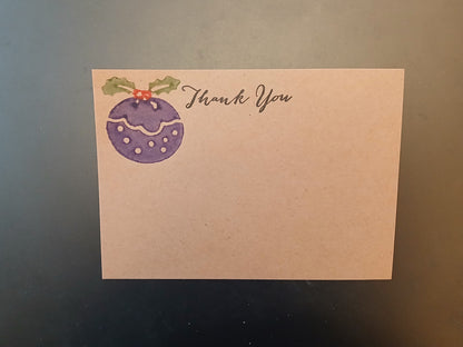 Christmas Pudding 'Thank You' notelet