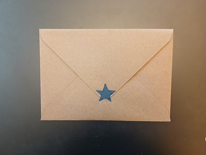 Blue Star 'Just a Note' notelet  (suitable for Christmas)