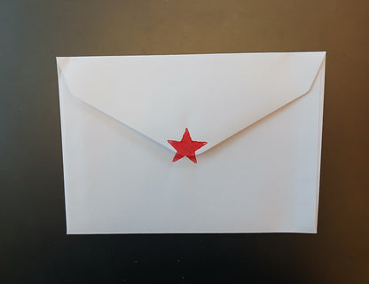 Christmas Bauble in red 'Just a Note' notelet