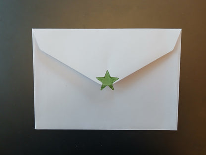 Christmas Bauble in green 'Thank You' notelet