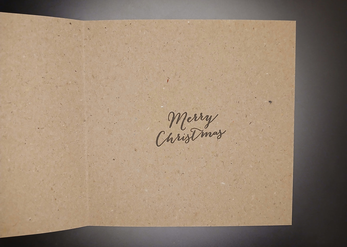 Wreath & Christmas Star on brown card