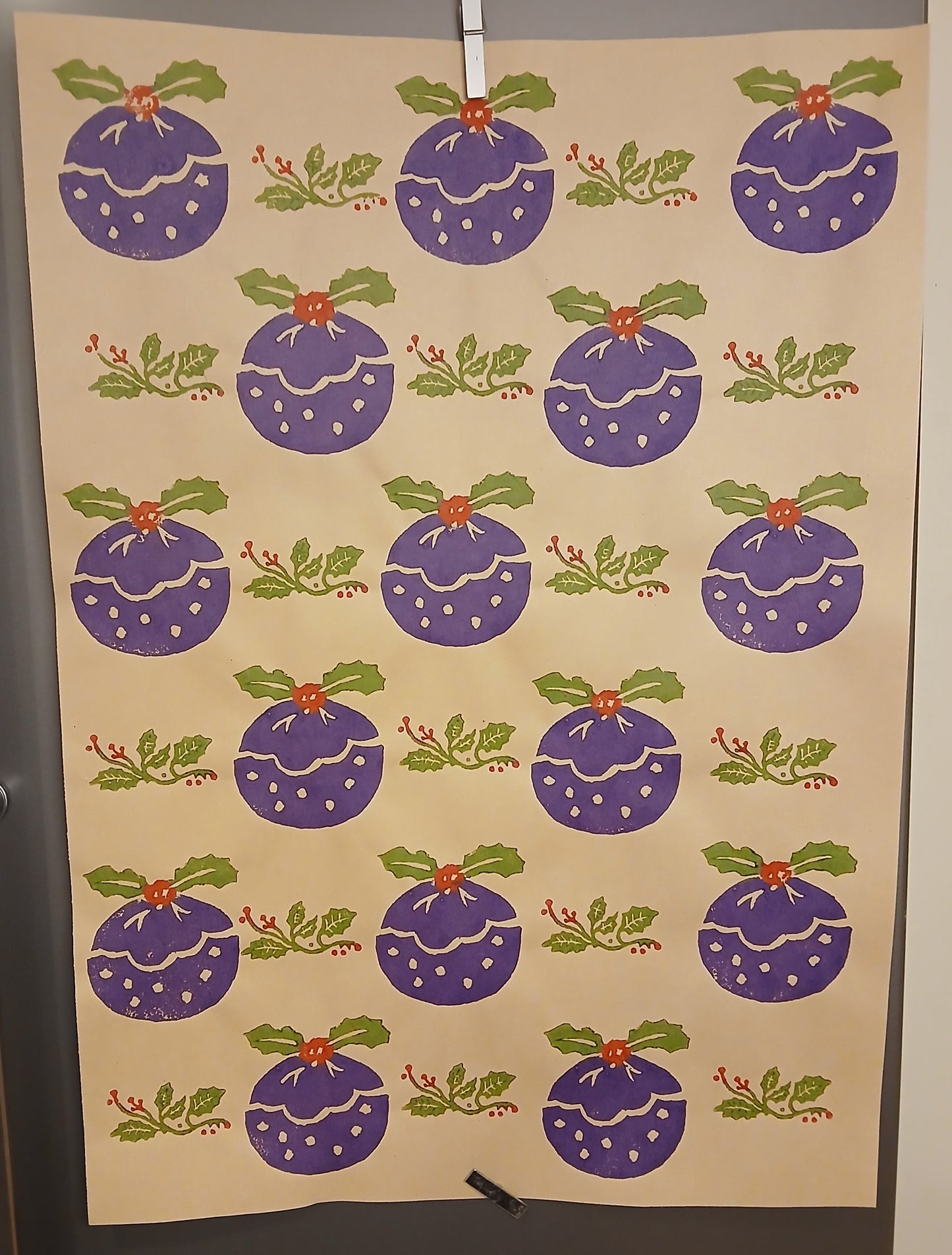 Christmas Puddings wrapping paper