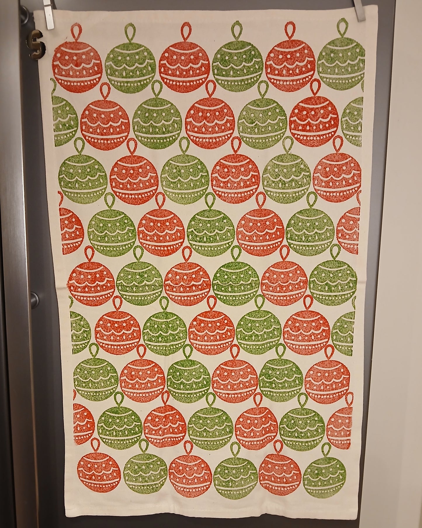 Christmas Baubles Tea Towel