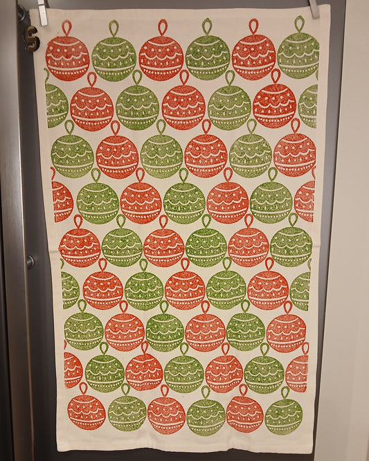 Christmas Baubles Tea Towel