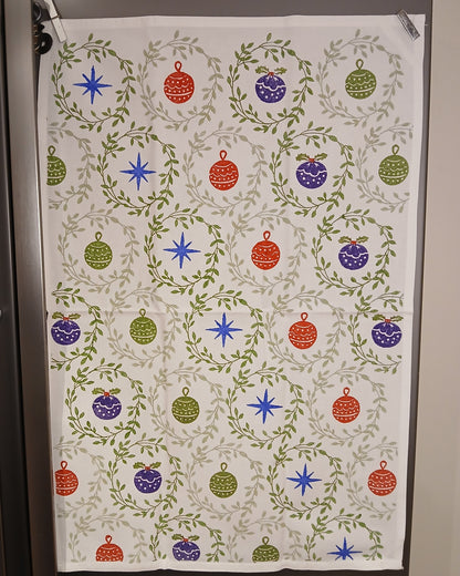 Christmas Wreaths Tea Towel