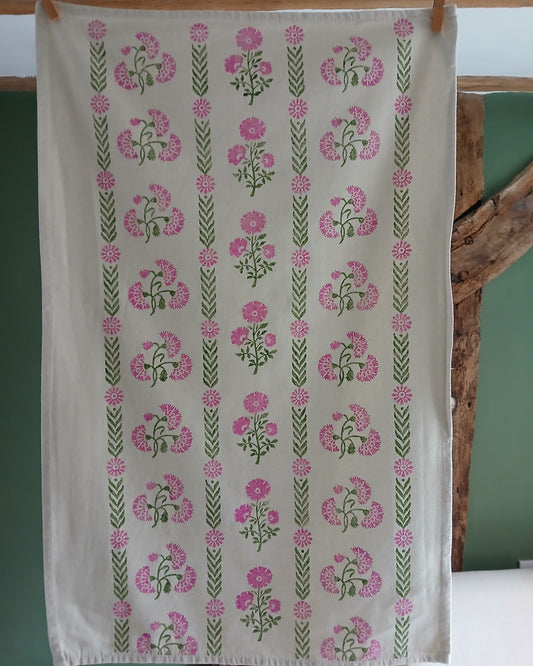 Dianthus Tea Towel