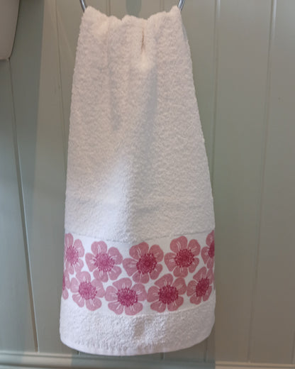 Dog Rose Hand Towel