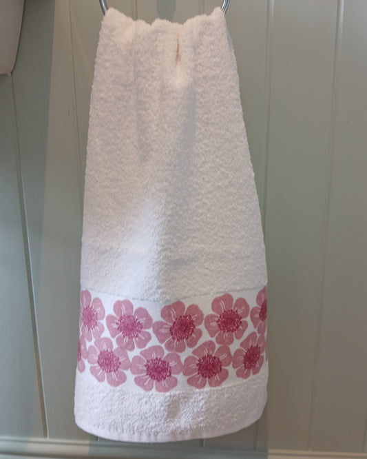 Dog Rose Hand Towel