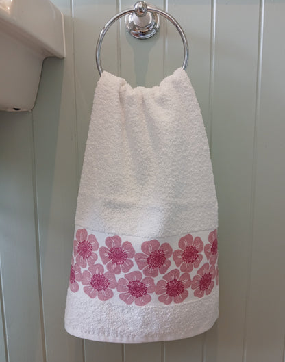 Dog Rose Hand Towel