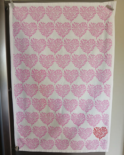 Filigree Hearts Tea Towel