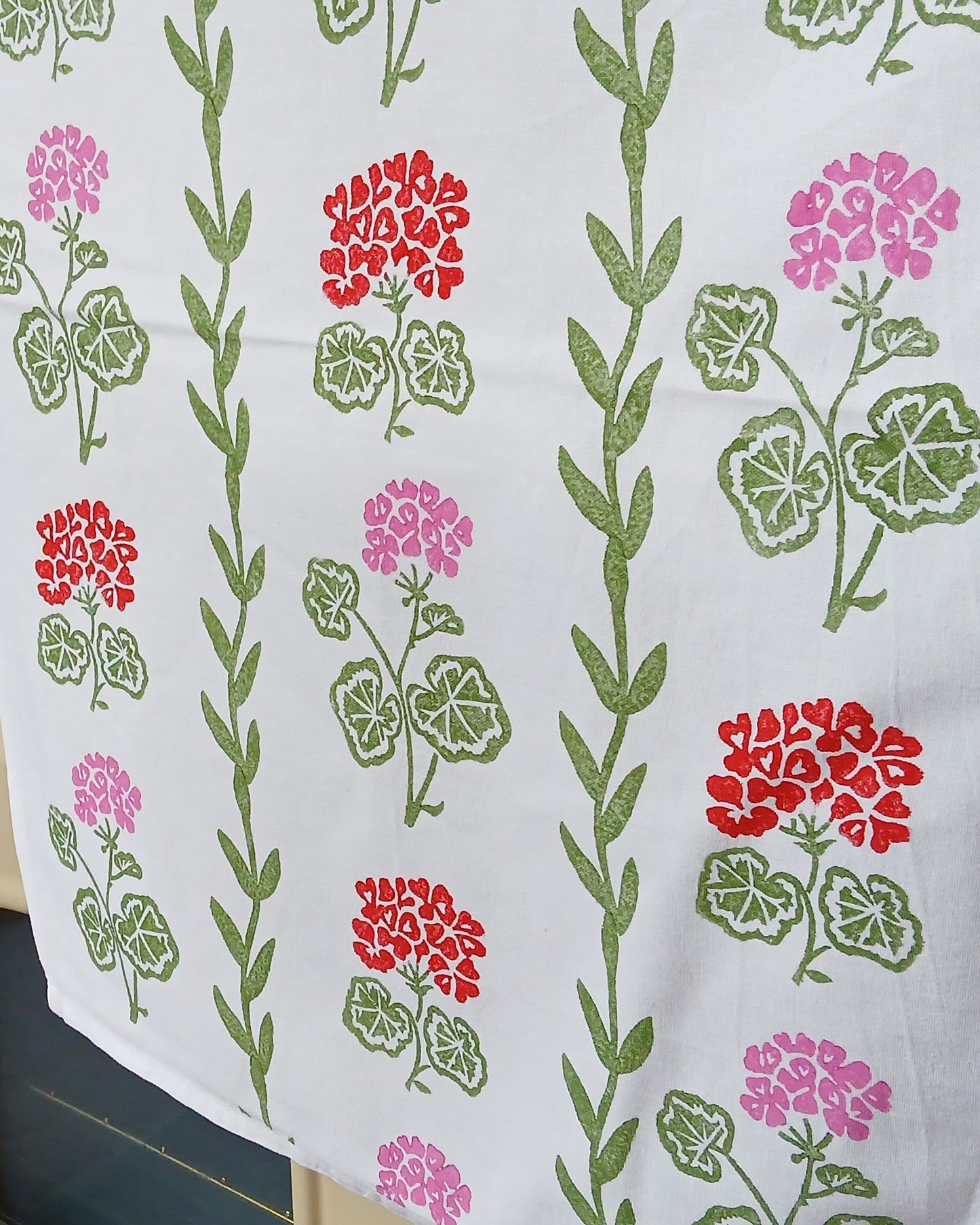 Geranium & Vine Tea Towel