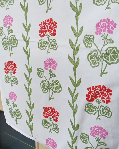 Geranium & Vine Tea Towel