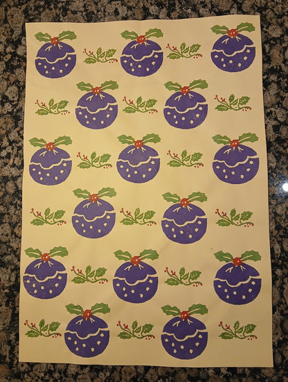 Christmas Puddings wrapping paper