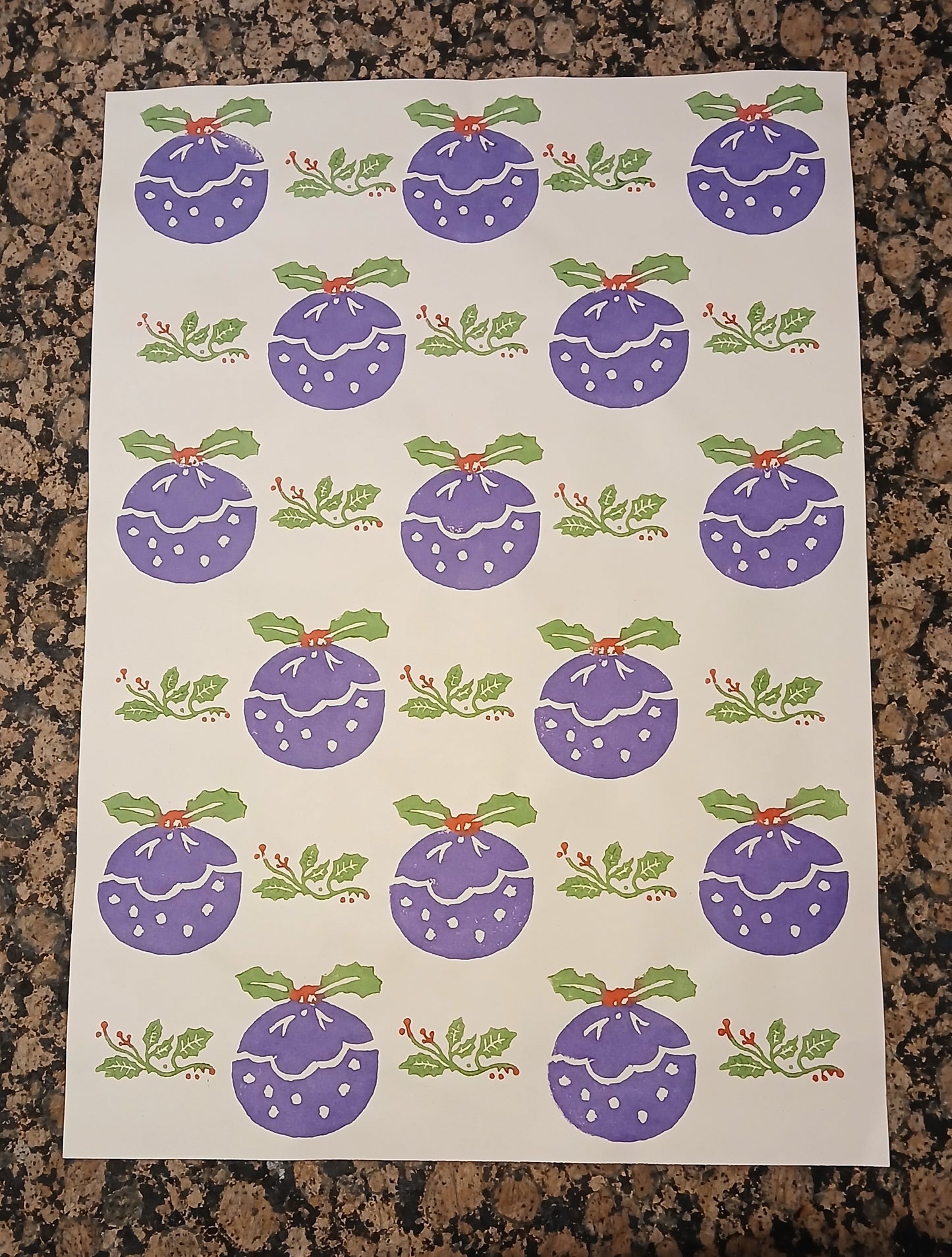 Christmas Puddings wrapping paper