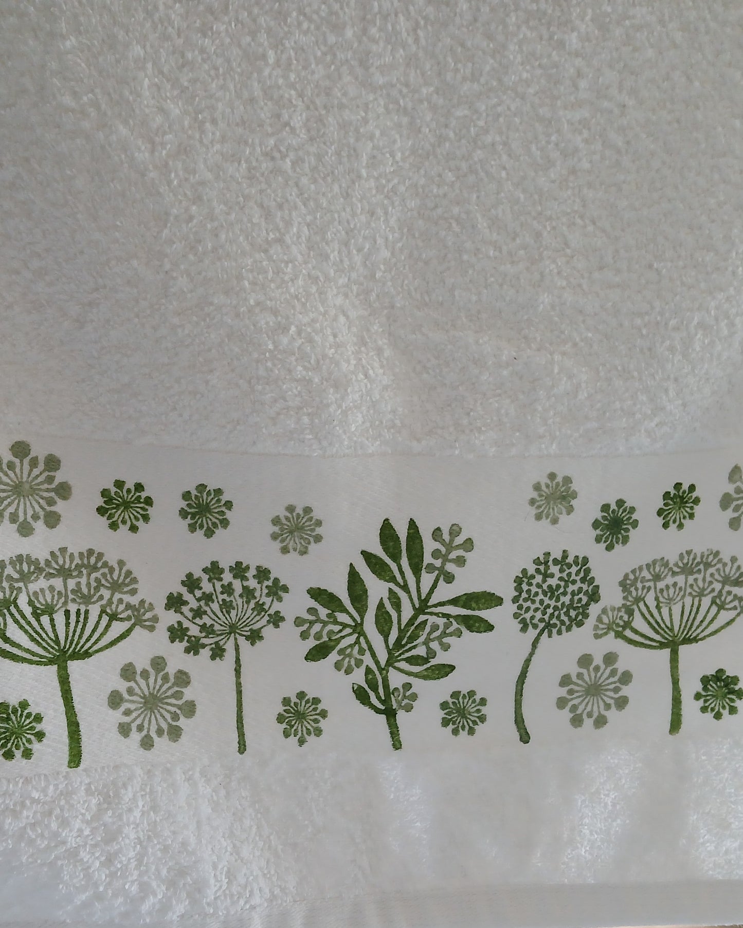 Seedheads in Greens Hand Towel
