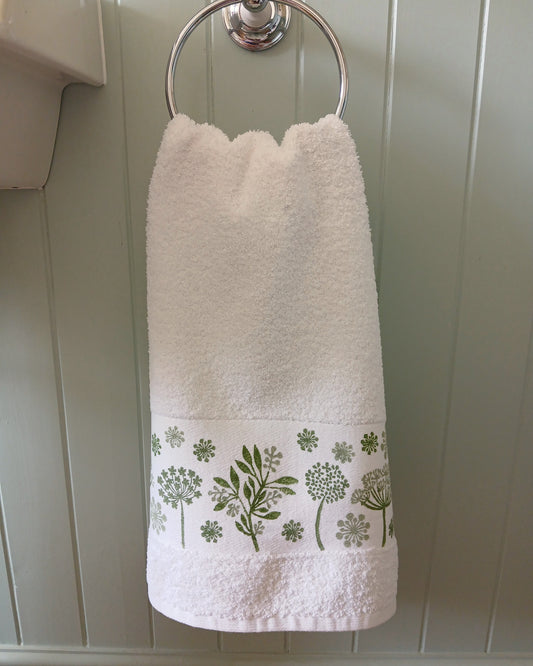 Seeds in Greens Hand Towel
