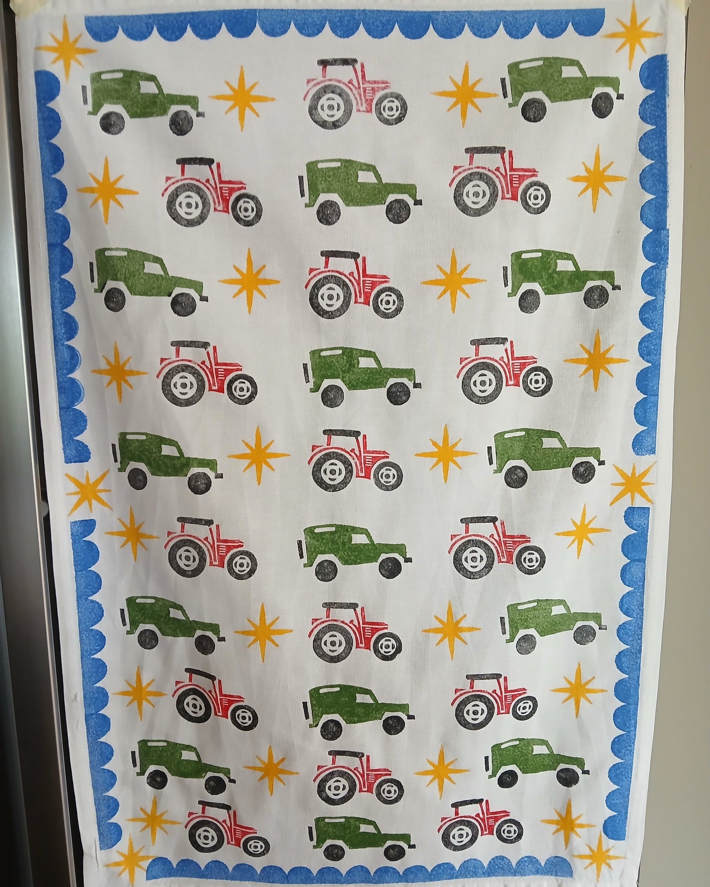 Tractors & Landrovers Tea Towel
